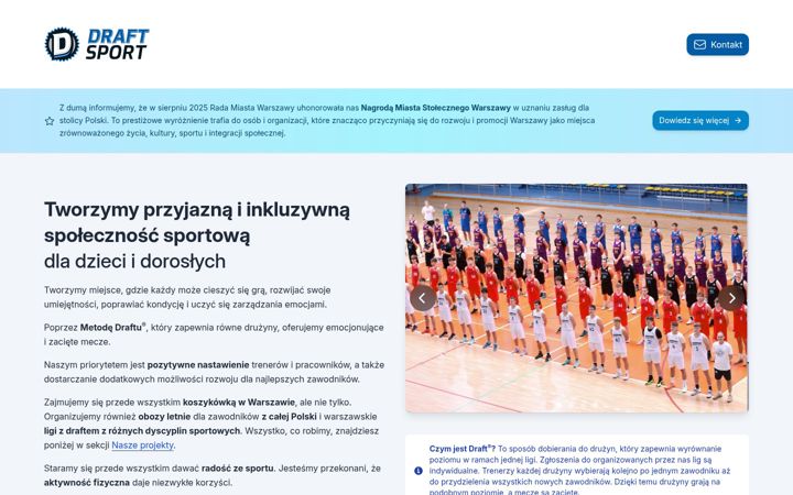 Screenshot ta' draftsport.pl
