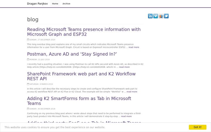 Screenshot of dragan-panjkov.com