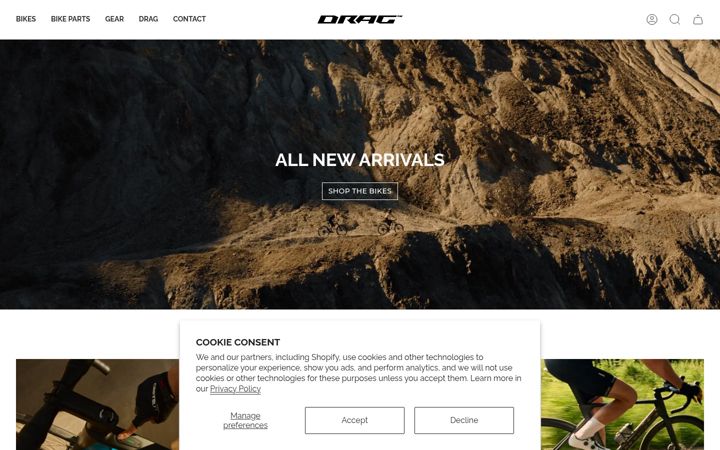 Screenshot of dragbicycles.com