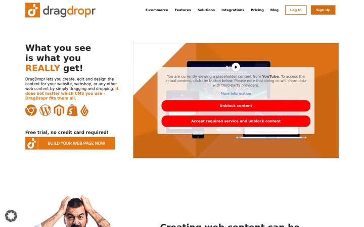 Screenshot of dragdropr.com