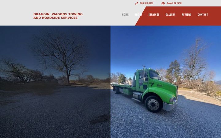 Screenshot of dragginwagonstowing.com