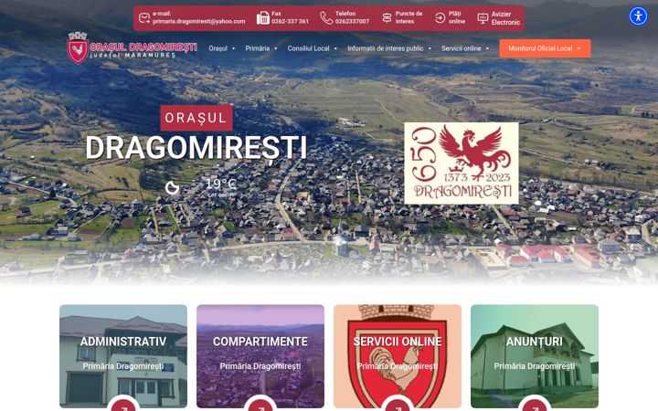 Screenshot of dragomiresti-maramures.ro
