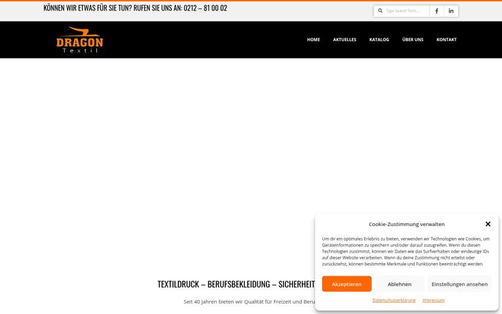 Snimka zaslona za dragon-textil.de