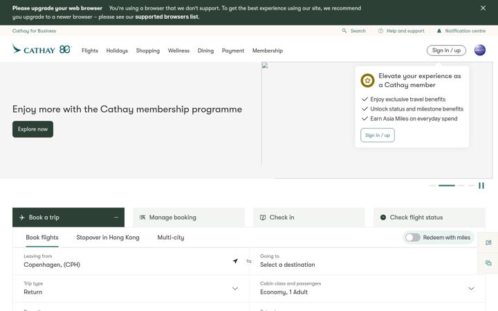 Screenshot of dragonair.com