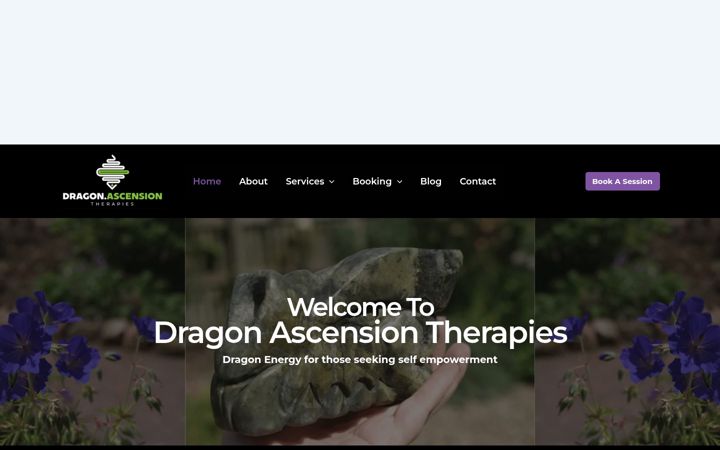 Screenshot van dragonascensiontherapies.co.uk