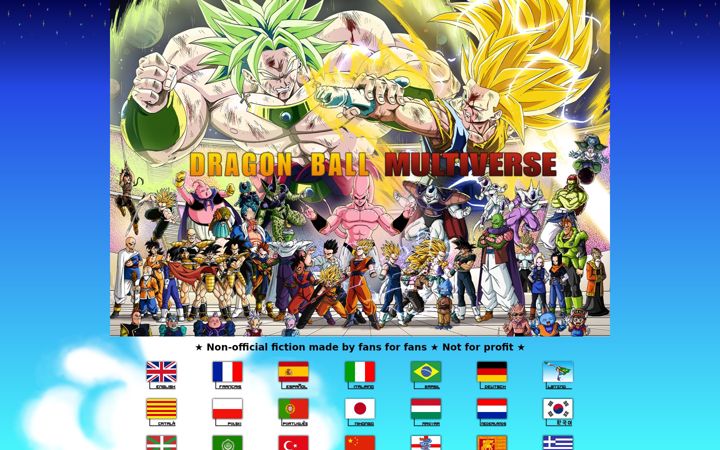 Skjámynd af dragonball-multiverse.com