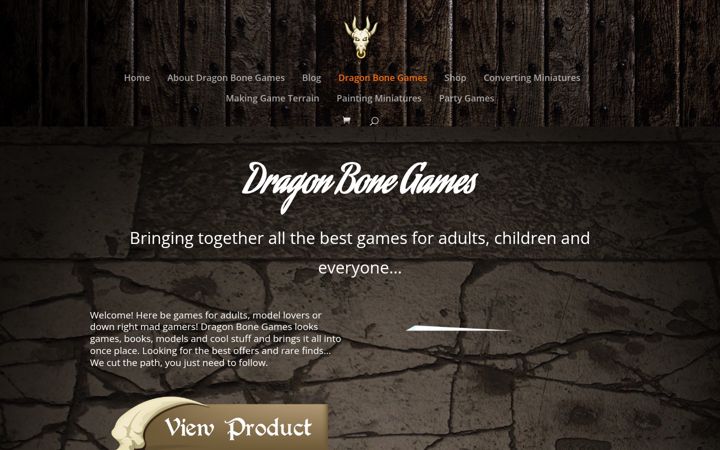 Skjámynd af dragonbonegames.co.uk