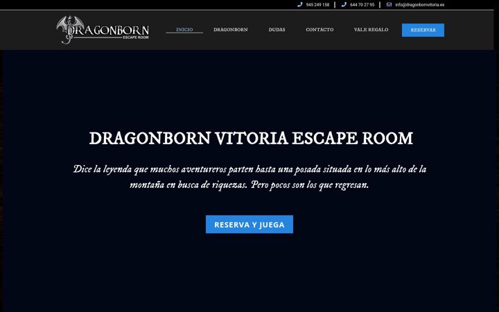 Skærmbillede af dragonbornvitoria.es