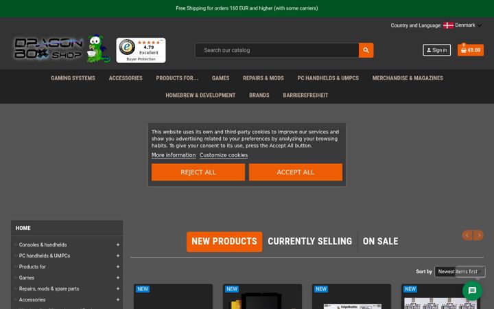 Screenshot of dragonbox.de