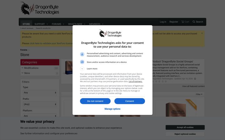 Screenshot of dragonbyte-tech.com