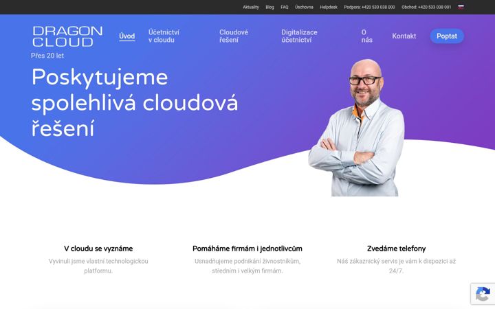 Screenshot di dragoncloud.cz