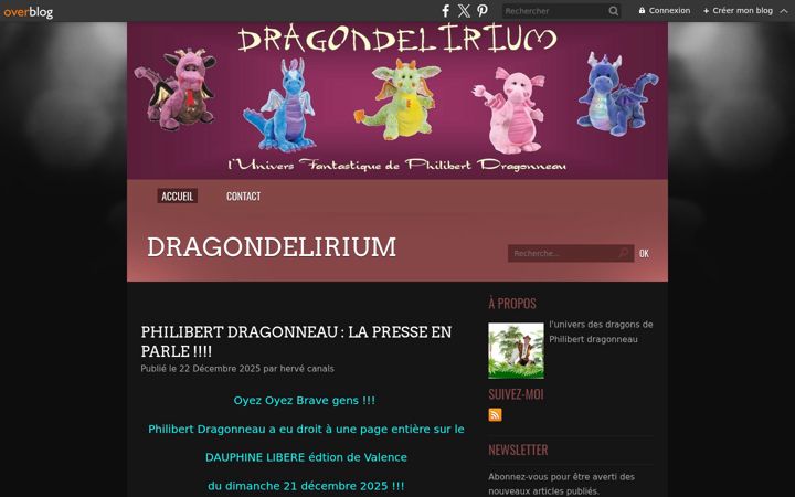 Screenshot of dragondelirium.com