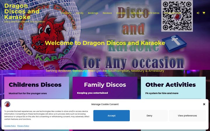 Skjámynd af dragondiscosandkaraoke.co.uk