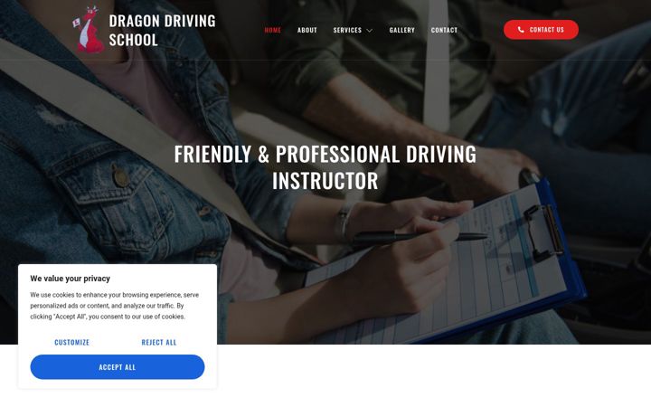 Skjámynd af dragondrivingschool.co.uk