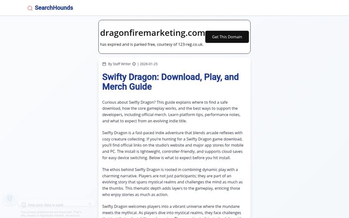 Screenshot of dragonfiremarketing.com