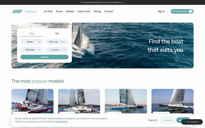 Screenshot of dragonfly-trimarans.org