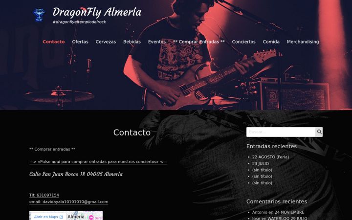 Screenshot of dragonflyalmeria.com