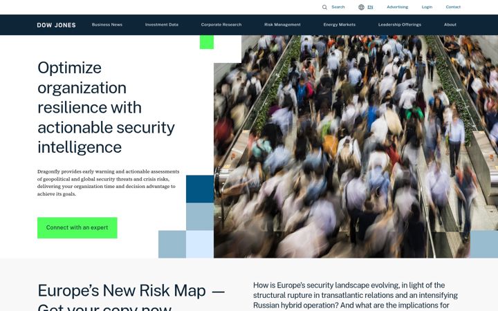 Screenshot of dragonflyintelligence.com