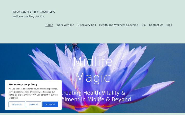 Screenshot of dragonflylifechanges.com