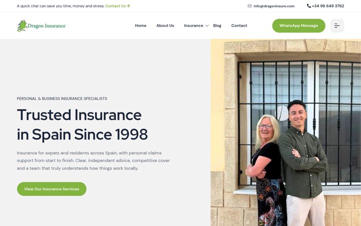 Screenshot of dragoninsure.com