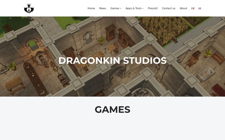 Screenshot of dragonkinstudios.com