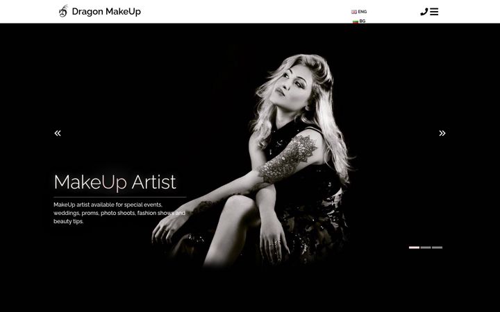 Screenshot of dragonmakeup.com