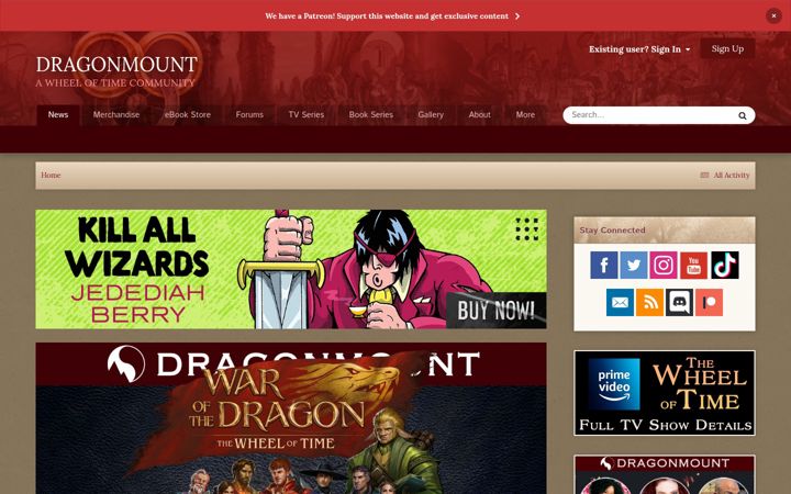 Screenshot di dragonmount.com