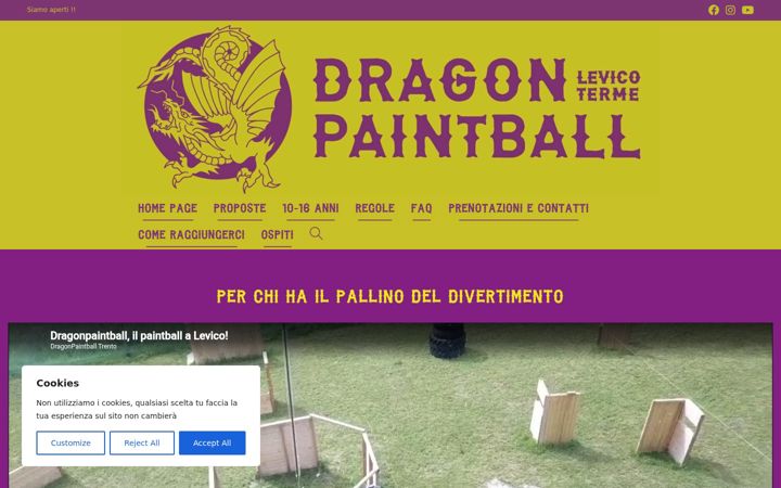 Screenshot of dragonpaintball-levico.it