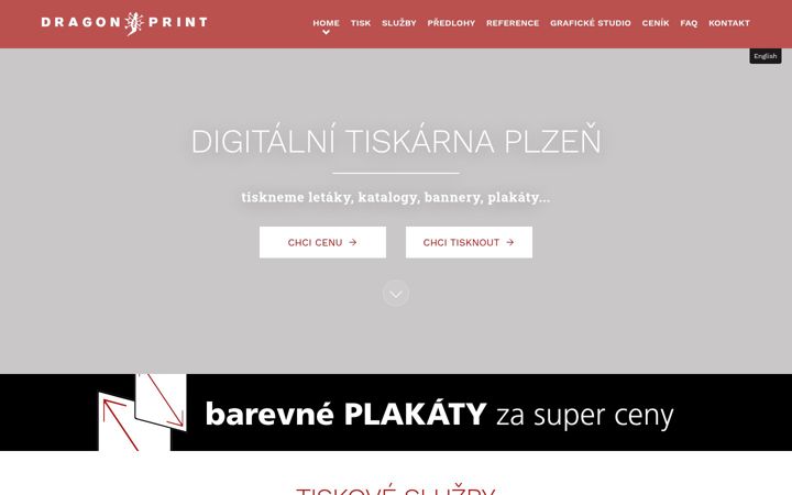 Screenshot di dragonprint.cz