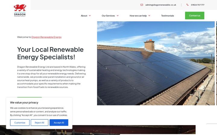 Ekrano kopija dragonrenewableenergy.co.uk