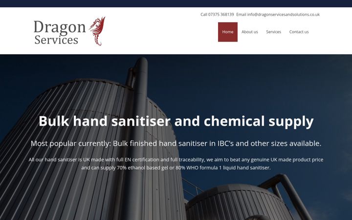 Ekrano kopija dragonservicesandsolutions.co.uk