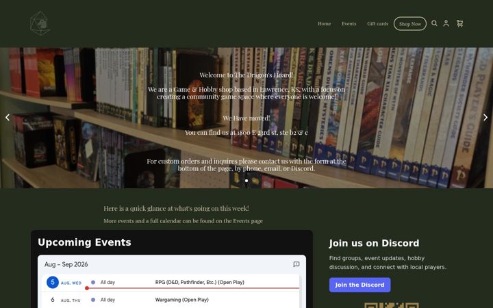 Screenshot of dragonshoard.net