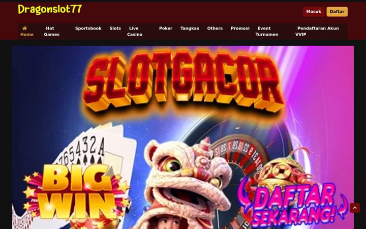 Captură de ecran a dragonslot.org