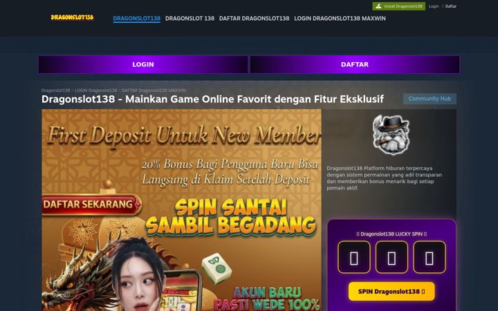 Captură de ecran a dragonslot138.org