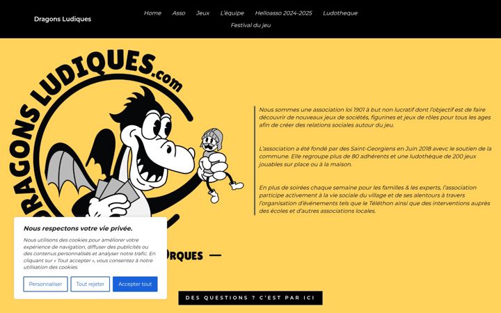 Screenshot of dragonsludiques.com