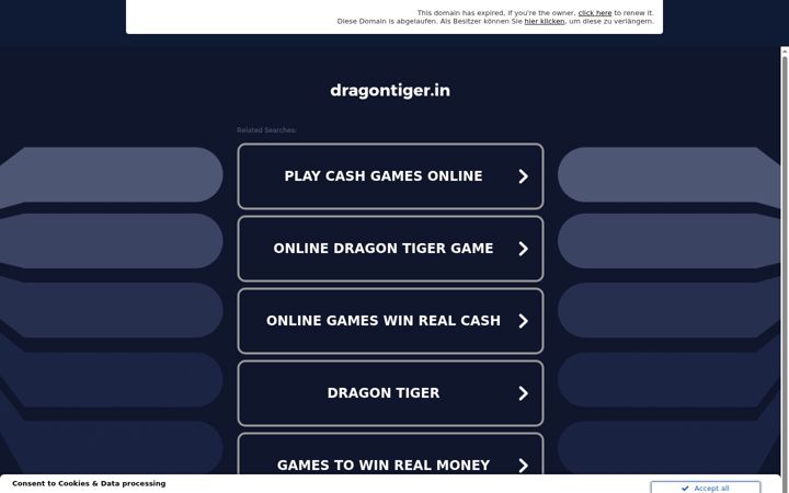 Screenshot of dragontiger.in