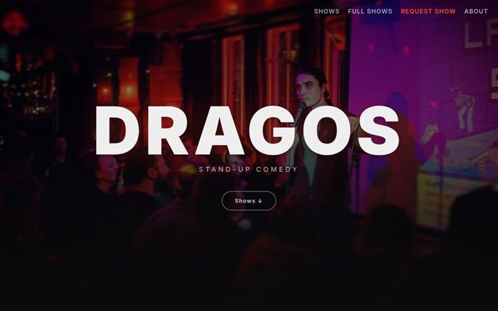 Screenshot of dragoscomedy.com