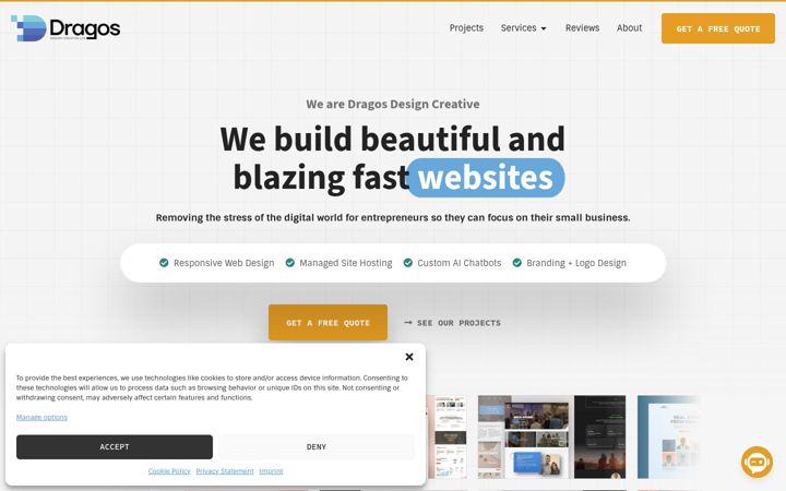 Screenshot of dragosdesigncreative.com
