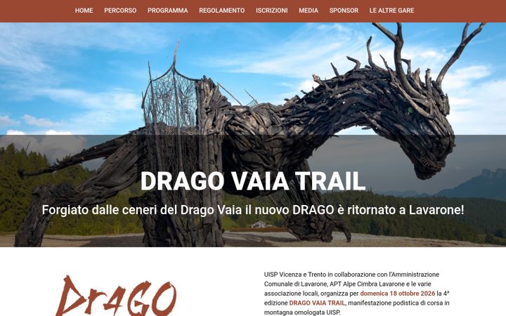 Screenshot of dragovaiatrail.it