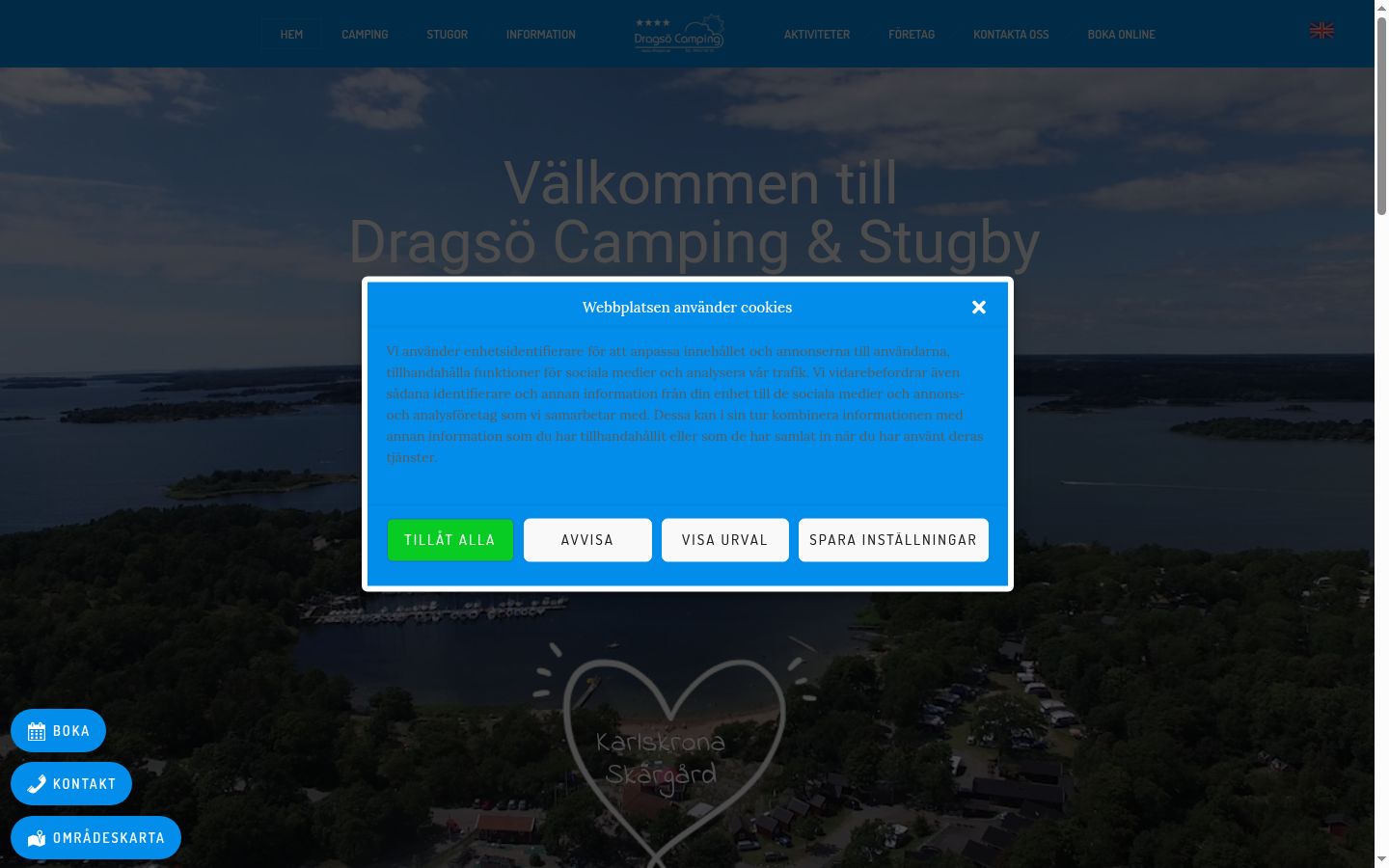 Screenshot tal-banner tal-kunsens muri qabel kwalunkwe interazzjoni