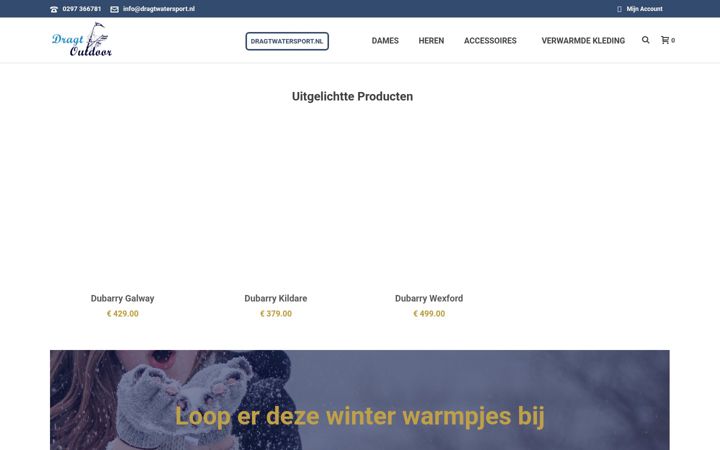 Captura de pantalla de dragtoutdoor.nl