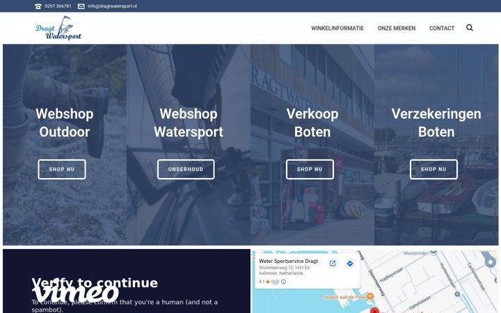 Captura de pantalla de dragtwatersport.nl
