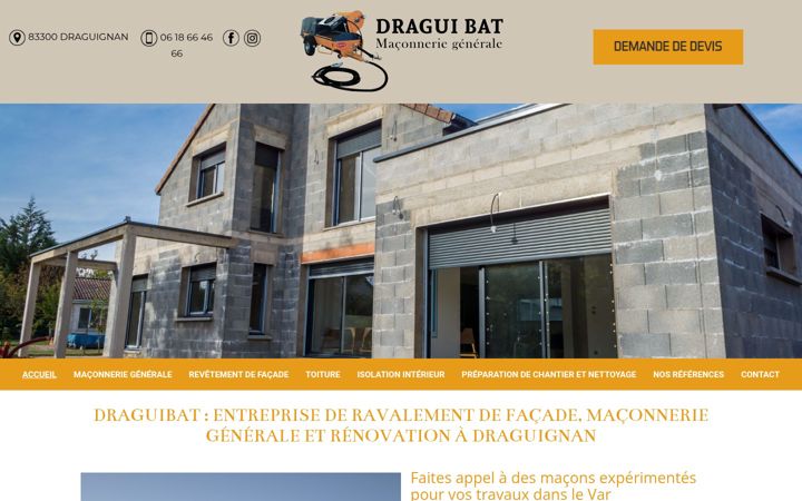 Kuvakaappaus sivustosta draguibat-facade83.fr