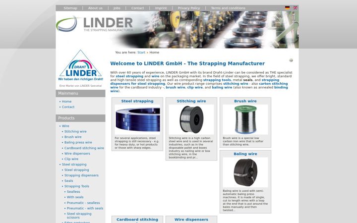 Screenshot of draht-linder.de