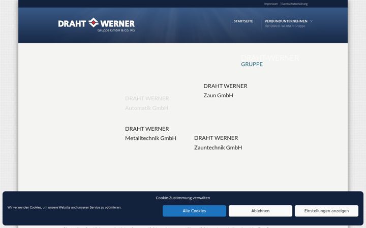 Screenshot of draht-werner-gruppe.de