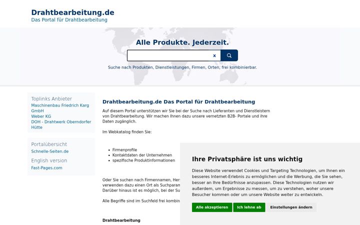 Screenshot of drahtbearbeitung.de
