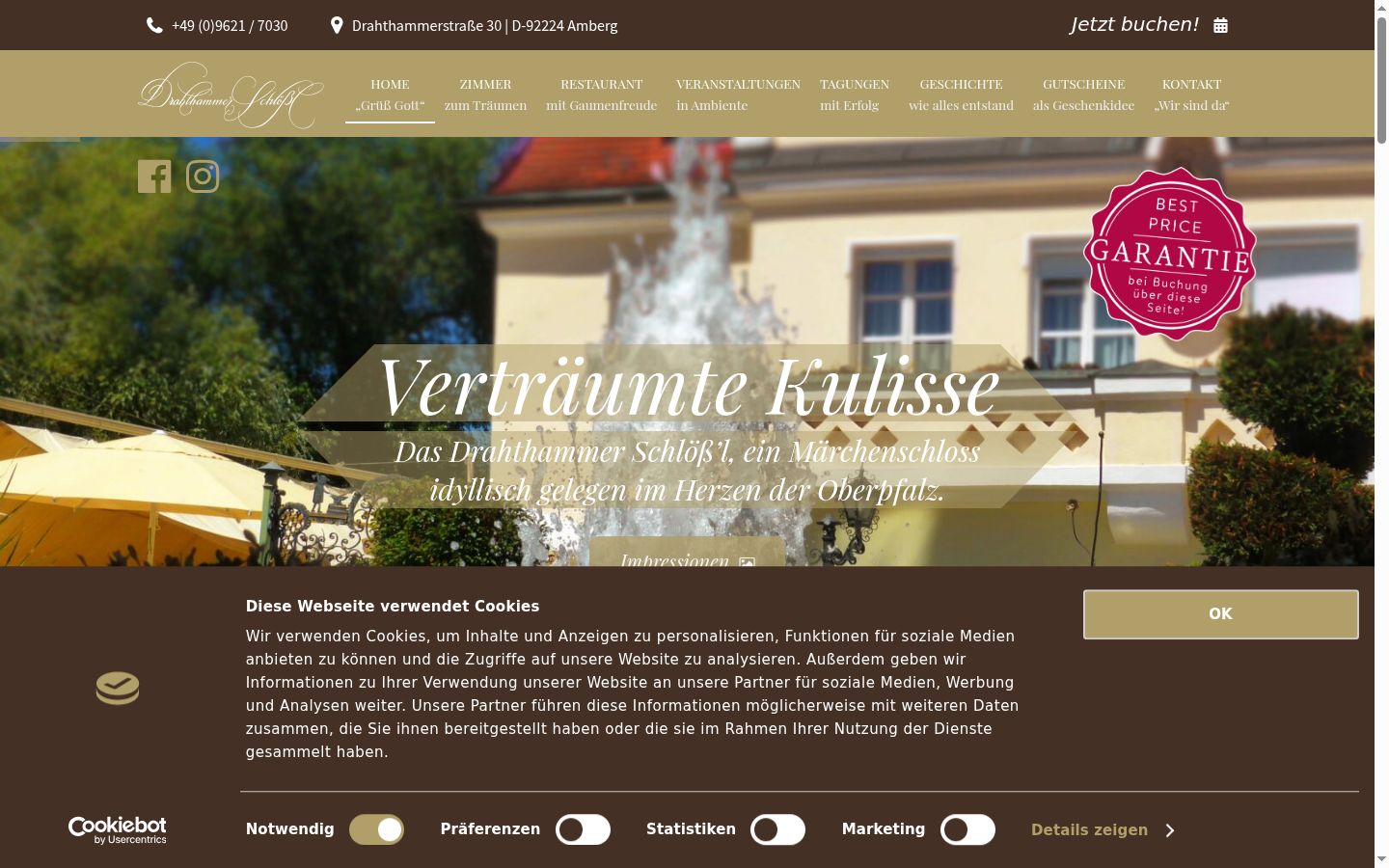 Screenshot of the consent banner shown before any interaction