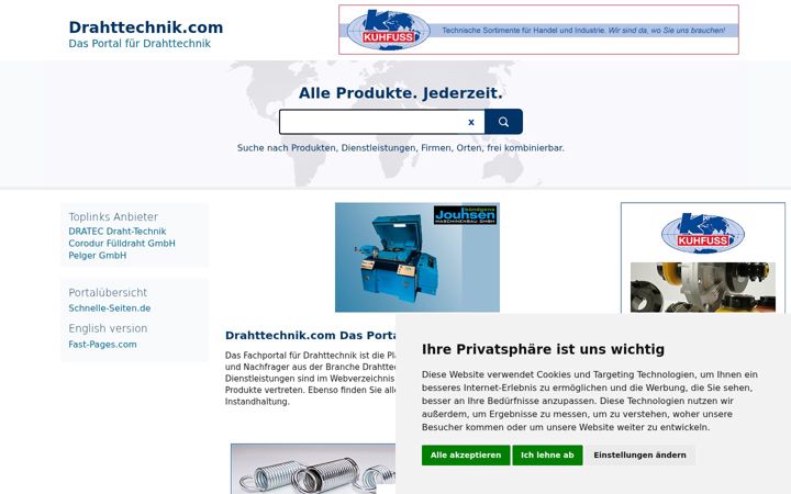 Screenshot of drahttechnik.com