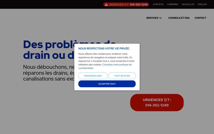 Screenshot of drain-clair.com
