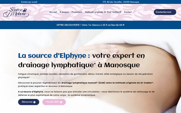 Screenshot of drainagelymphatiquemanosque.fr